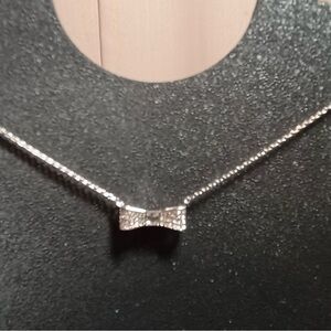 Kate Spade Silver Bow Necklace